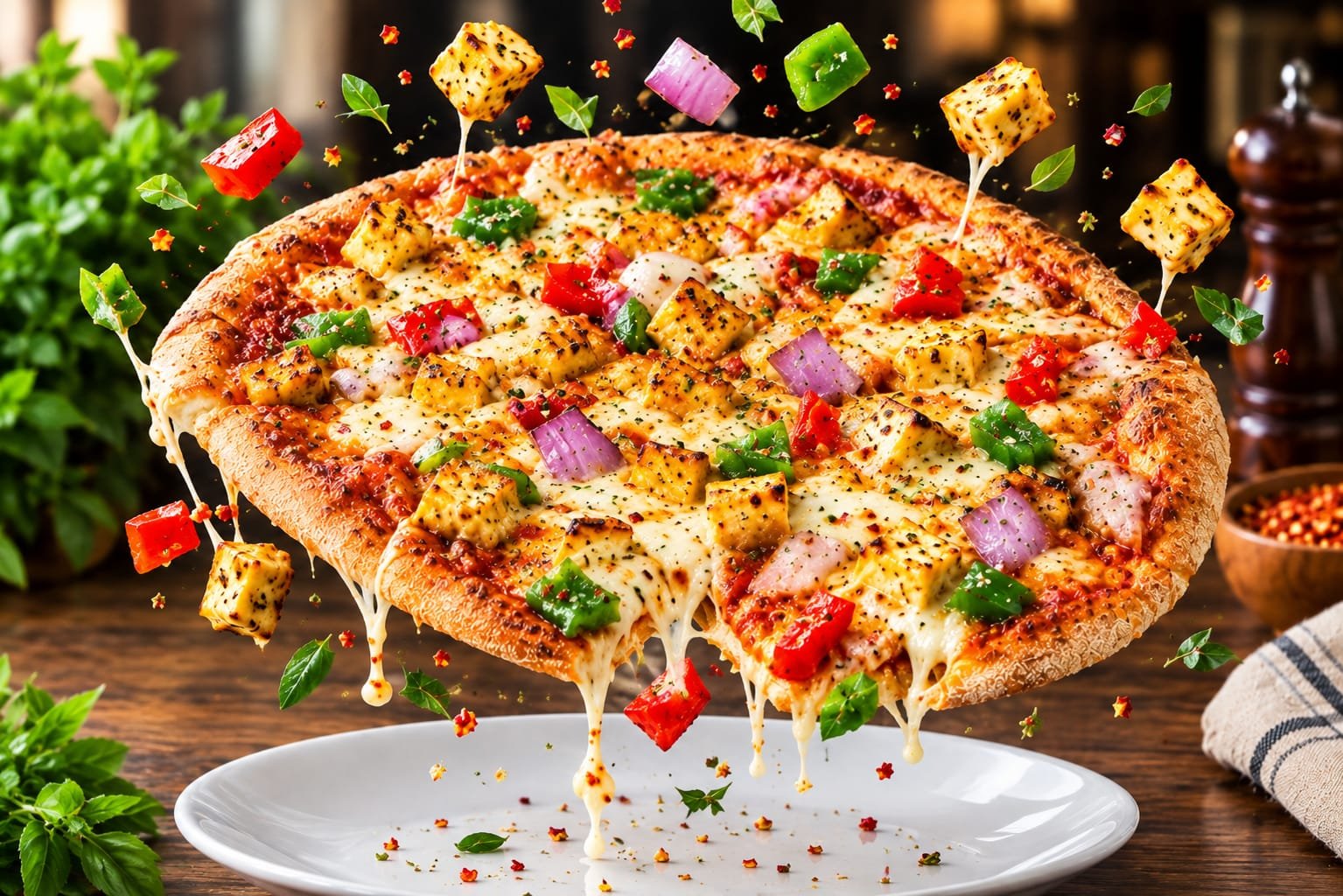 Tandoori Paneer Pizza ( 16 Inch)