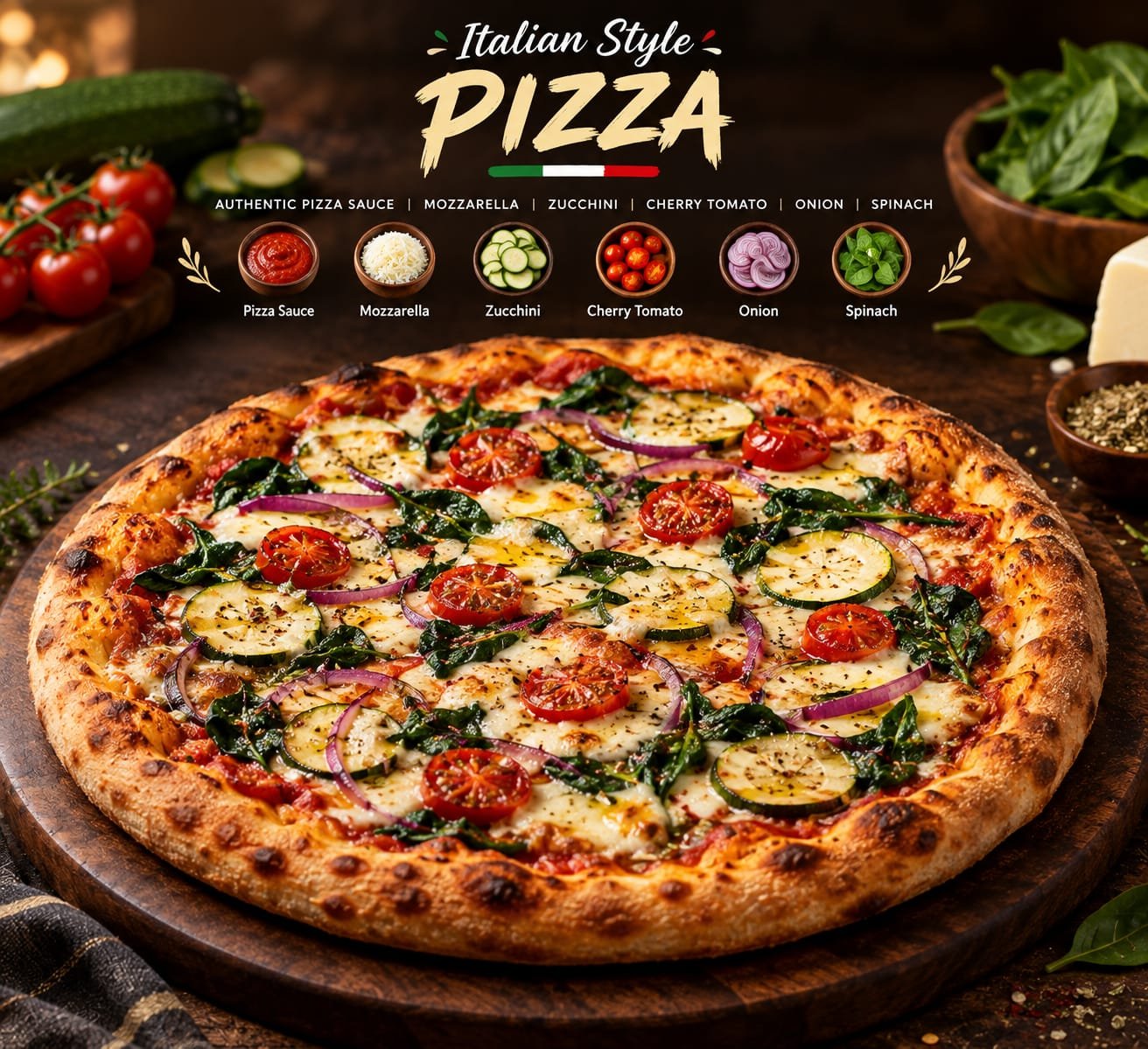 Garden Veggies Pizza (L)