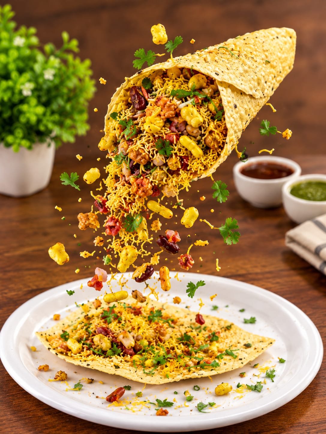 Masaledar Papad Cone